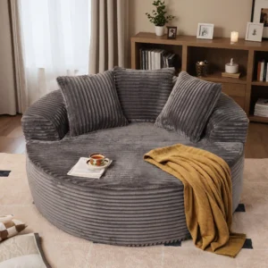 O shape couch corduroy sofa