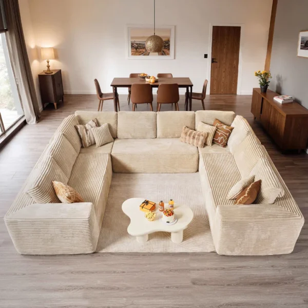 Modular sectional sofa no assembly