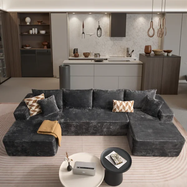 U-Shape Modular Boneless Couch for sale online in Frisco Texas