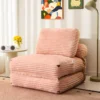 OVIOS Pink Bean Bag Bed Folding Sofa Bed